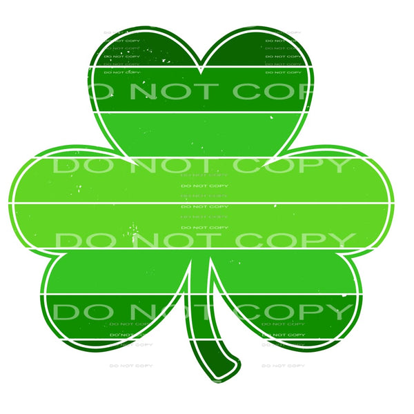 Green Retro Clover St Patricks Day #2494 Sublimation 