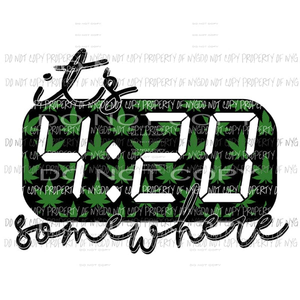 It’s 4:20 Somewhere Sublimation transfers Heat Transfer