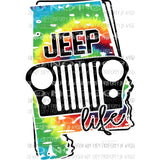 JEEP STATES TIE DYE All states in drop down menu sublimation transfer state Heat Transfer