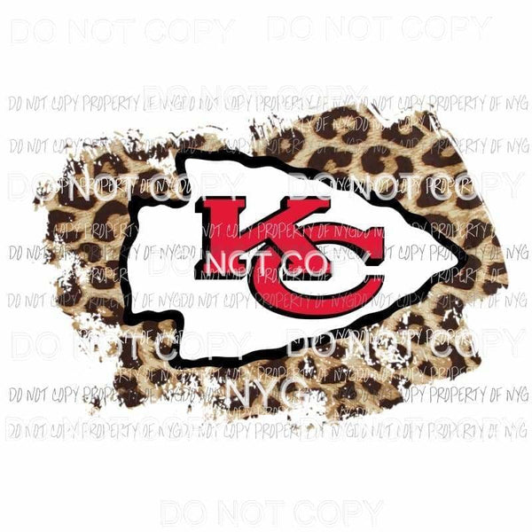 KC Kansas City arrowhead leopard Chiefs Sublimation transfers Heat Transfer
