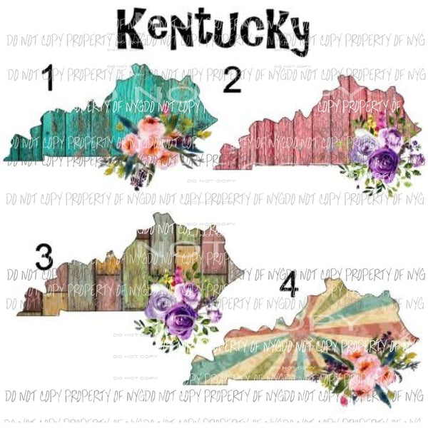 Kentucky 4 to choose from sublimation transfers Heat Transfer