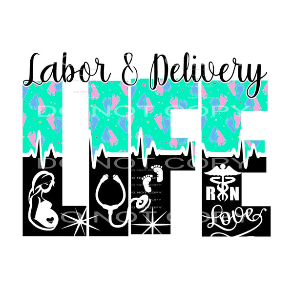 labor and delivery life leopard # 9968 Sublimation transfers