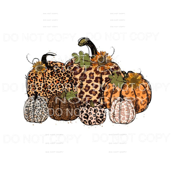 Leopard Pumpkins # 466 Sublimation transfers - Heat Transfer