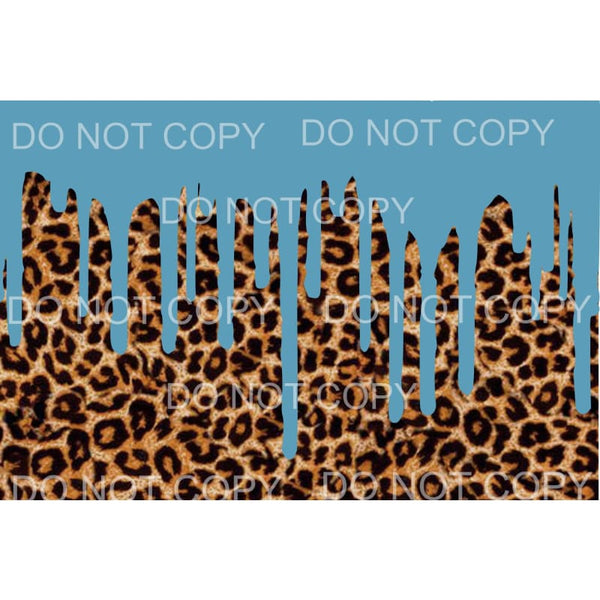 Light Blue Drip Leopard Sheet Sublimation transfers - Heat 
