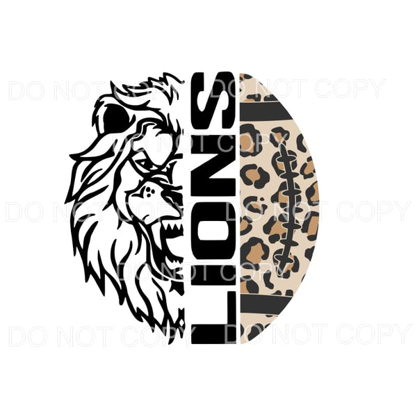 Lions Football Leopard #235 Sublimation transfers - Heat 