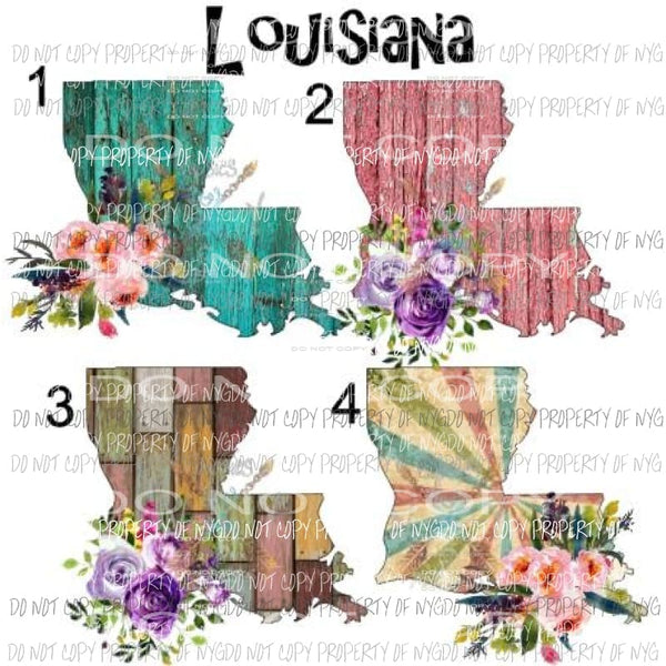 Louisiana State 4 to choose from sublimation transfers Heat Transfer