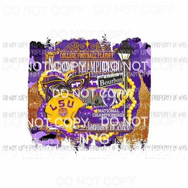 LSU #7 College Football Playoff National Championship Louisiana poster Sublimation transfers Heat Transfer
