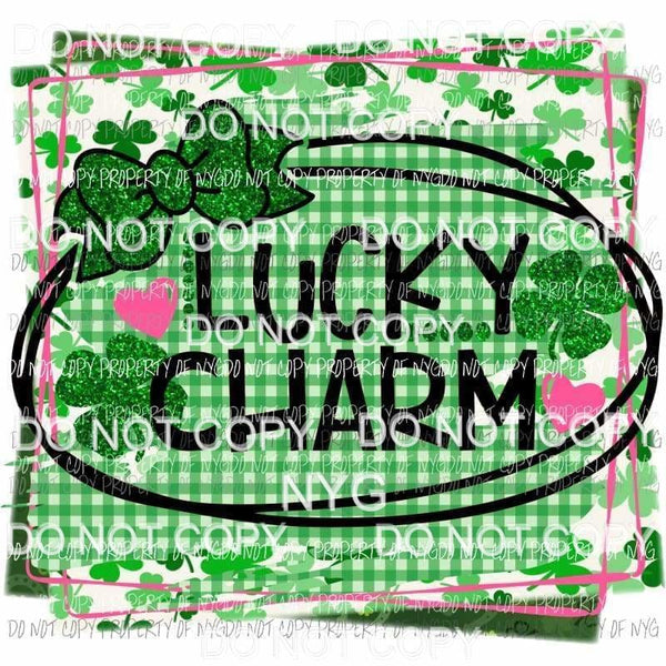 Lucky Charm green bow Sublimation transfers Heat Transfer