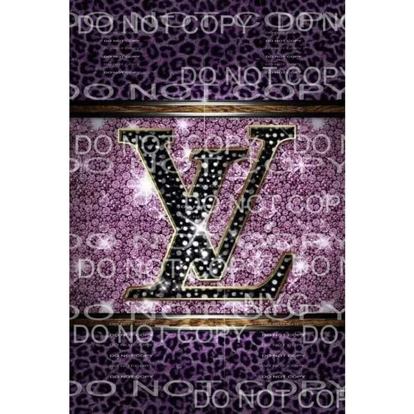 LV Louis Vuitton Purple Leopard Background Sheet #1875 