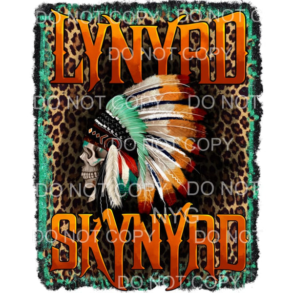Lynyrd Skynyrd Skull Native American Indian Headdress 
