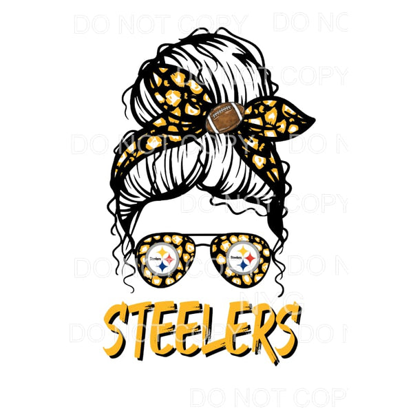 Messy Bun Steelers # 596 Sublimation transfers - Heat 