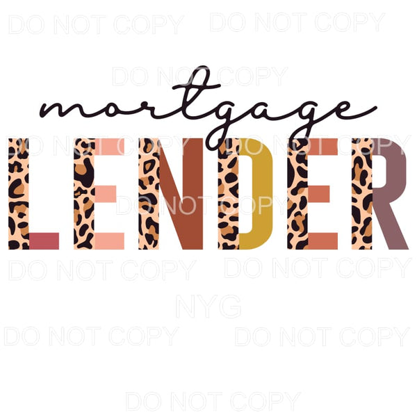 Mortgage Lender Half Leopard Neutral Sublimation transfers -