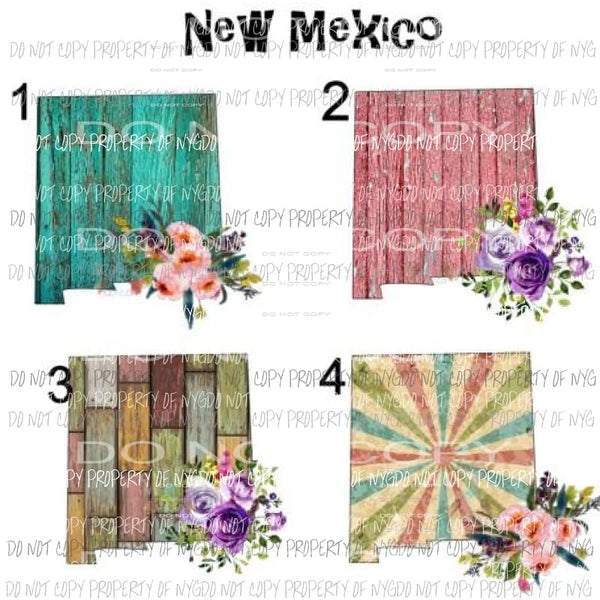 New Mexico 4 to choose from sublimation transfers Heat Transfer
