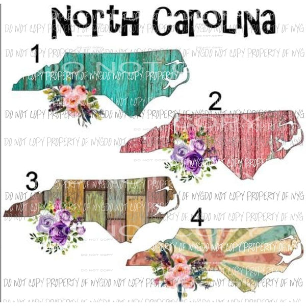 North Carolina State 4 to choose from sublimation transfers Heat Transfer