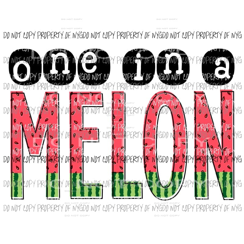 martodesigns - One In A Melon Watermelon Sublimation