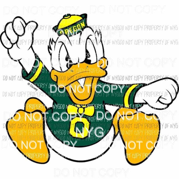 Oregon Ducks football mascot Sublimation transfers Heat Transfer