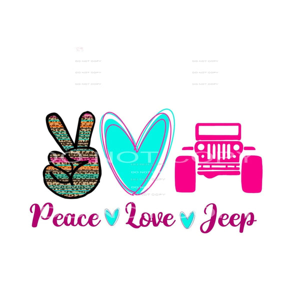 peace love jeep #5075 Sublimation transfers - Heat Transfer