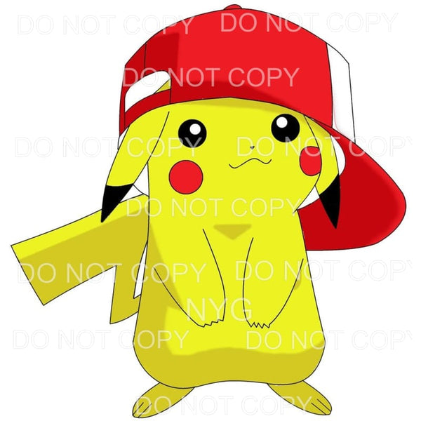 Pikachue Red Baseball Cap Pokemon #1337 Sublimation 
