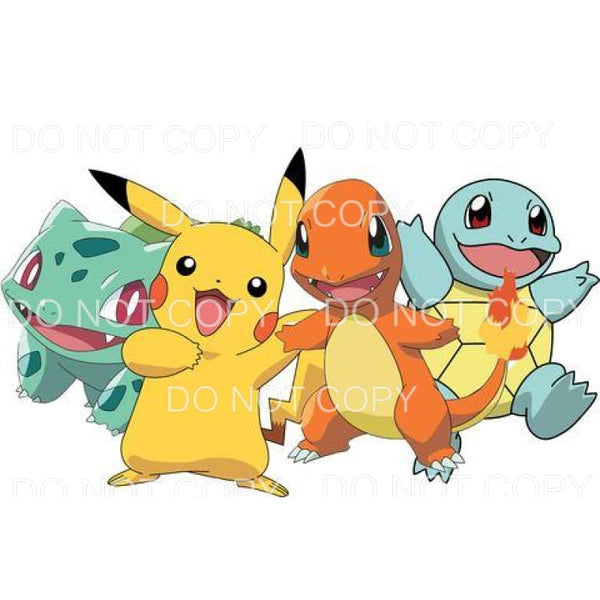 Pokemon Characters Group #1336 Sublimation transfers - Heat 