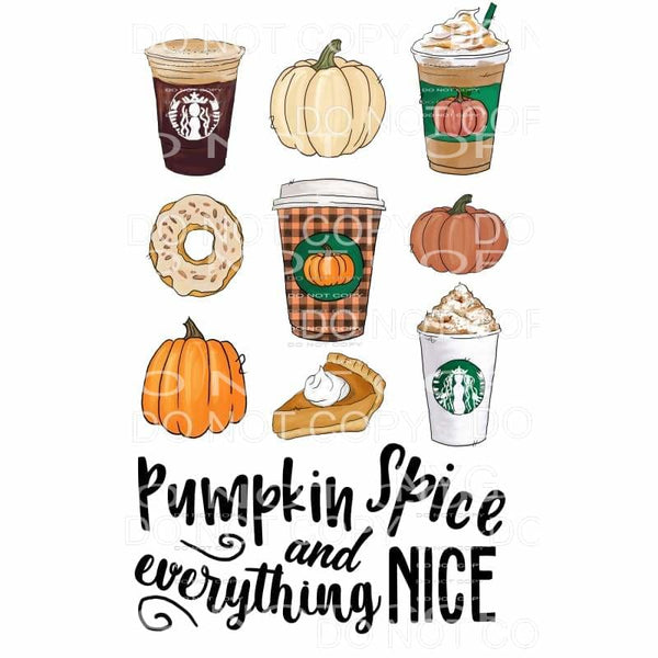 Pumpkin Spice And Everything Nice Coffee Pie Donuts Pumpkins