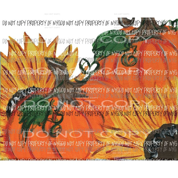 Pumpkin Sunflower Group Sublimation transfers Heat Transfer