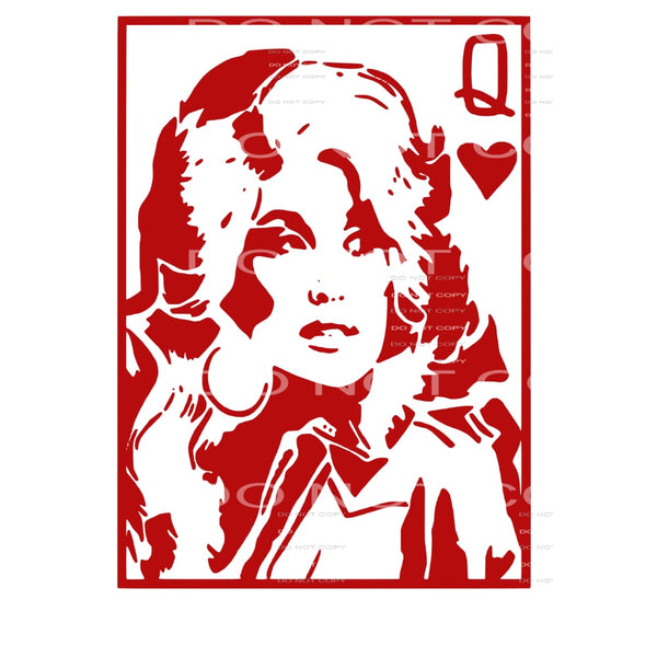 Queen of hearts # 2330 Sublimation transfers - Heat Transfer