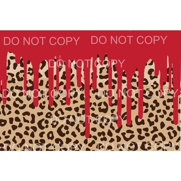 Red Drip Leopard Sheet #1 Sublimation transfers - Heat 