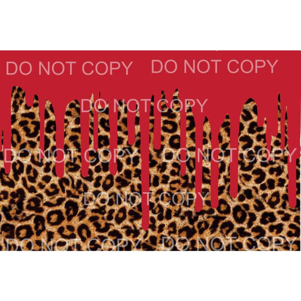 Red Drip Leopard Sheet #2 Sublimation transfers - Heat 