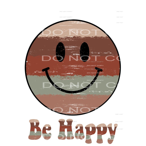 retro be happy smile Face # 7128 Sublimation transfers - 