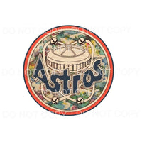 Retro Houston Astro Baseball Sublimation transfers - Heat 