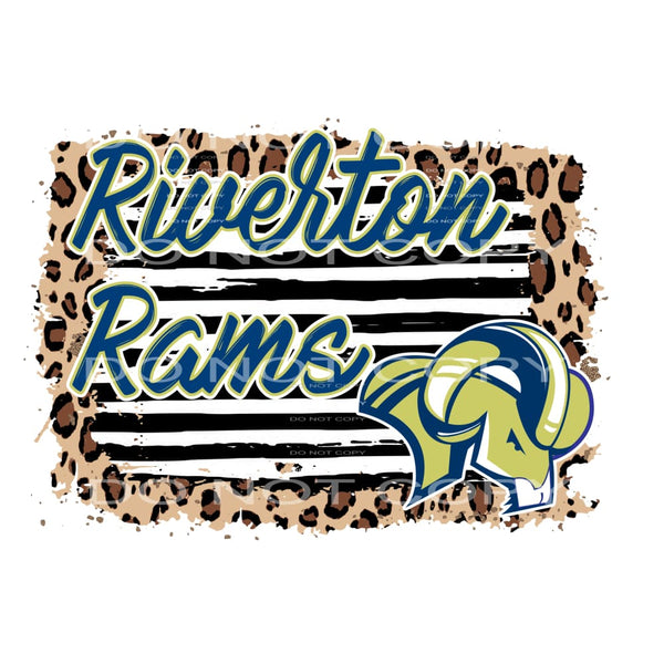 Riverton Rams leopard black stripe # 9936 Sublimation 