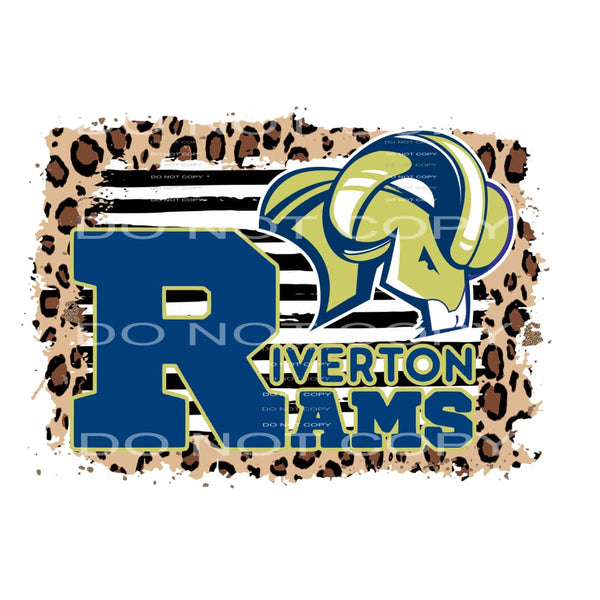 Riverton Rams leopard black stripe # 9937 Sublimation 