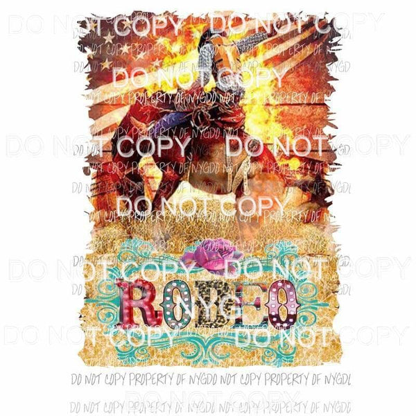 Rodeo Cowboy # 6 Sublimation transfers Heat Transfer