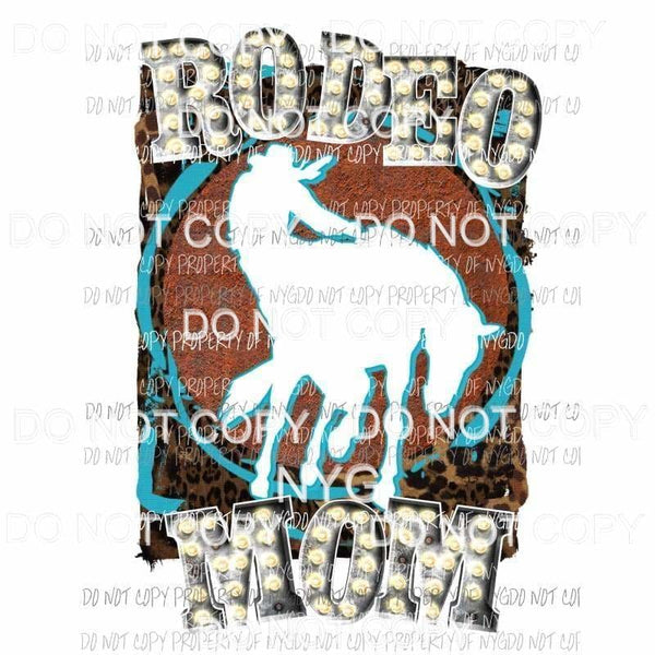 Rodeo Mom marquee horse silhouette leopard frame Sublimation transfers Heat Transfer
