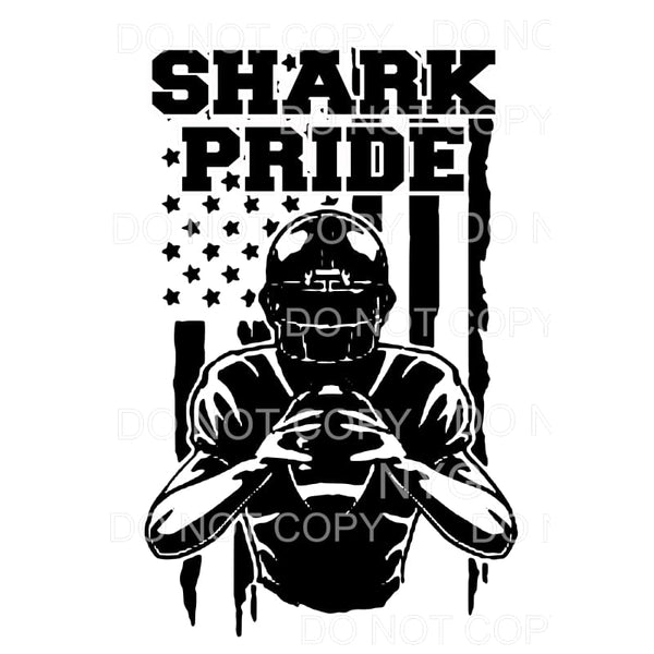 Sharks Pride Flag football Sublimation transfers - Heat 