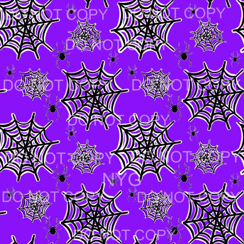 martodesigns - Spider Web Purple Background Halloween Sheet