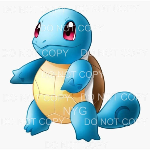 Squirtle Pokemon Character #1335 Sublimation transfers - 
