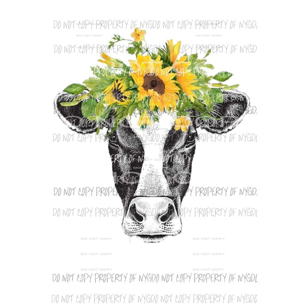 Sunflower cow # 2 Sublimation transfers Heat Transfer