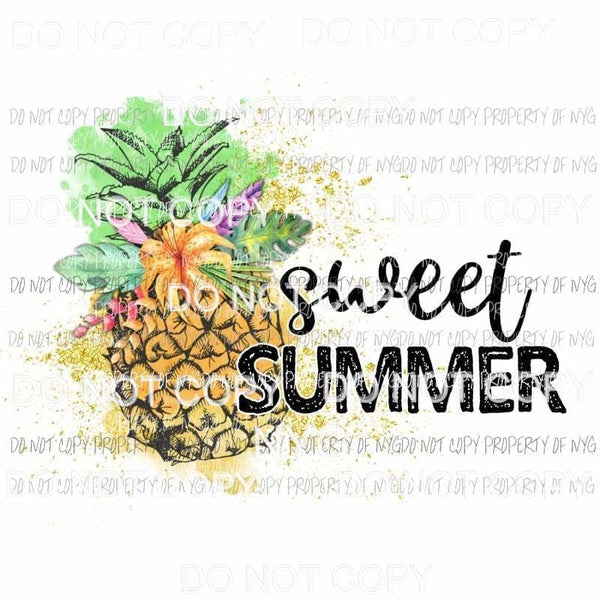 Sweet Summer pineapple Sublimation transfers Heat Transfer