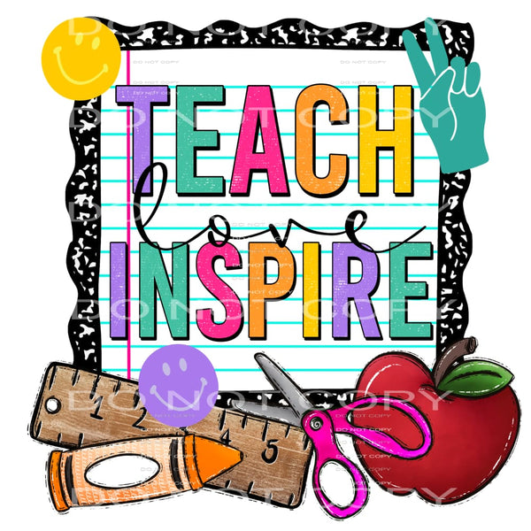 Teach Love Inspire #4239 Sublimation transfers - Heat