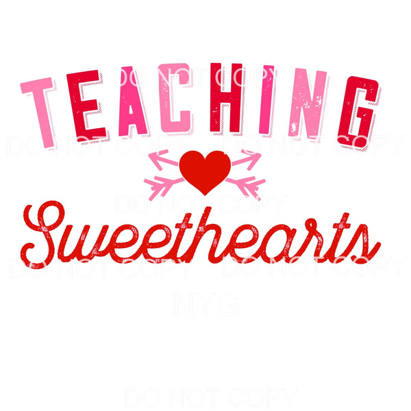 Teaching Sweethearts Vintage Pink Red Heart Valentines Day 