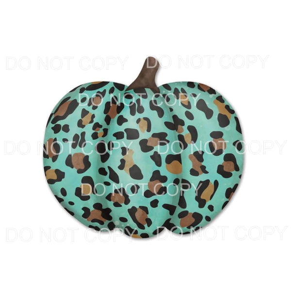 Teal Leopard Pumpkin #725 Sublimation transfers - Heat 