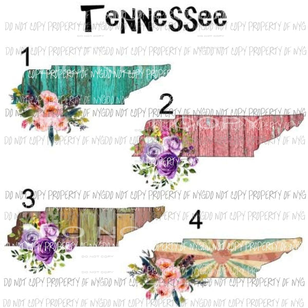 Tennessee 4 to choose from sublimation transfers Heat Transfer