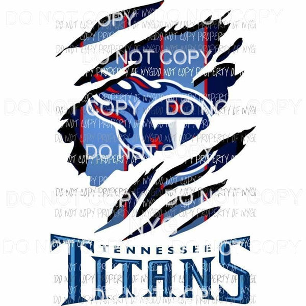 Tennessee Titans ripped design Sublimation transfers Heat Transfer