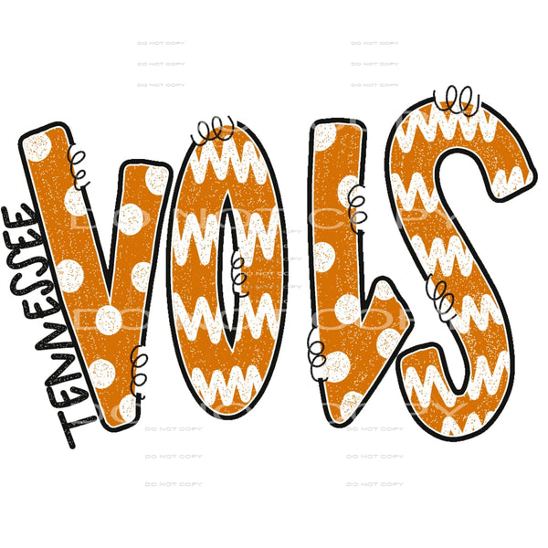 Tennessee vols #7655 Sublimation transfers - Heat Transfer