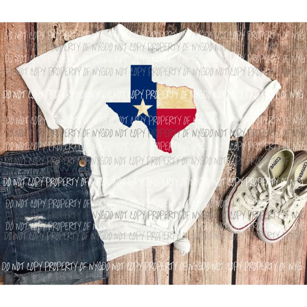 Texas State Flag Sublimation transfers Heat Transfer