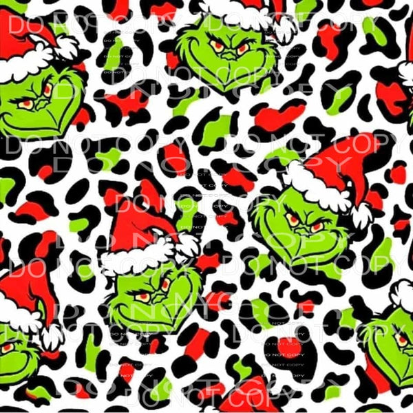The Grinch Red Green Leoard Background Sheet #1849 