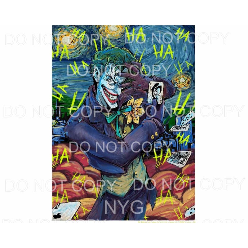 martodesigns The Joker Starry Night Style Photo DC Comics
