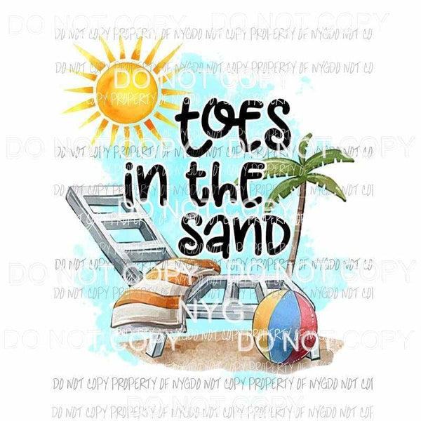 Toes In The Sand beach ball lounge chair Sublimation transfers Heat Transfer