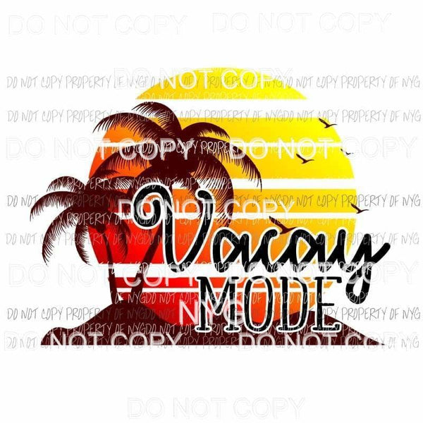 Vacay Mode #2 sunset palm trees Sublimation transfers Heat Transfer